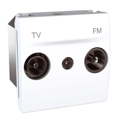 Розетка телевизионная концевая ТV-R 2-м. Unica белый MGU3.452.18