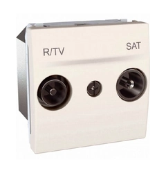 Розетка телевизионная одиночная ТV-R-SAT 2-м. Unica слоновая кость MGU3.454.25
