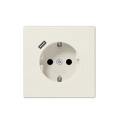 Розетка с ж/у USB-портом типа C (Quick Charge), JUNG LS1520-18C сл. кость