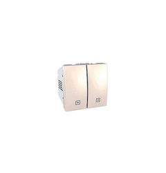 Выключатель 2-кл 2-м. "жалюзы" нажимной Unica слоновая кость MGU3.207.25