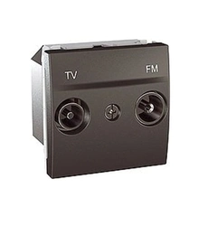 Розетка телевизионная концевая ТV-R 2-м. Unica графит MGU3.452.12