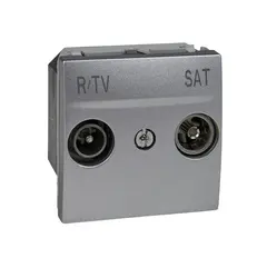 Розетка телевизионная одиночная ТV-R-SAT 2-м. Unica алюминий MGU3.454.30