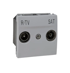 Розетка телевизионная концевая ТV-R-SAT 2-м. Unica белый MGU3.455.18