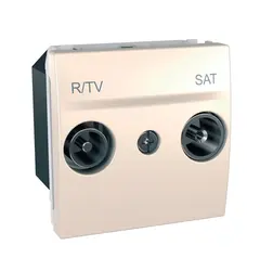Розетка телевизионная концевая ТV-R-SAT 2-м. Unica слоновая кость MGU3.455.25