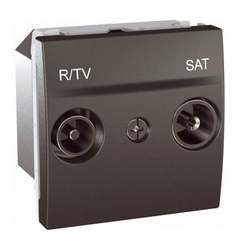 Розетка телевизионная проходная ТV-R-SAT 2-м. Unica графит MGU3.456.12