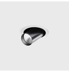Вбудований стельовий поворотний світильник з рамкою TUB M OUT, D52мм, H60мм, CREE LED 12W, 1210Lm, 3000K, 50°, CRI>90, 300mA, IP20, білий/діамантово-чорний
