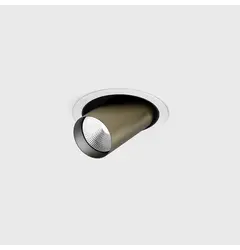 Вбудований стельовий поворотний світильник з рамкою TUB M OUT, D52мм, H60мм, CREE LED 12W, 1210Lm, 4000K, 50°, CRI>90, 300mA, IP20, білий/бронзовий