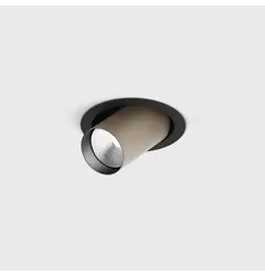 Вбудований стельовий поворотний світильник з рамкою TUB M OUT, D52мм, H60мм, CREE LED 12W, 1210Lm, 3000K, 50°, CRI>90, 300mA, IP20, чорний/бежевий