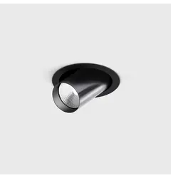 Вбудований стельовий поворотний світильник з рамкою TUB M OUT, D52мм, H60мм, CREE LED 12W, 1210Lm, 4000K, 50°, CRI>90, 300mA, IP20, чорний/діамантово-чорний