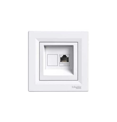 Розетка компьютерная RJ45 кат.5е UTP Asfora, (белая) EPH4300121