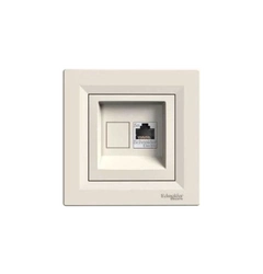 Розетка компьютерная RJ45 кат.5е UTP Asfora, (крем) EPH4300123