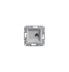 Розетка компьютерная RJ45 кат.5е UTP Asfora, (цвет алюминий) EPH4300161