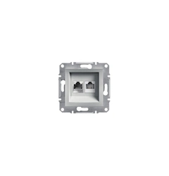 Розетка PC+TF «Asfora», (цвет алюминий) EPH4900161