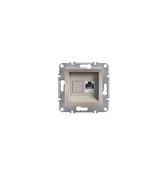 Розетка компьютерная RJ45 кат.5е UTP Asfora, (цвет бронза) EPH4300169