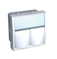 Розетка S-ONE 2XRJ45 CAT 5E экран ALTIRA