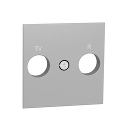 Лицевая панель TV/FM розетки, Unica New алюминий