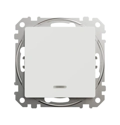 Выключатель с подсветкой 1-кл SE Sedna Design SDD111101L белый