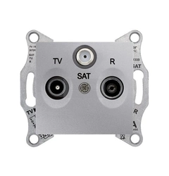 TV/R/SAT Розетка проходная цвет алюминий SDN3501260