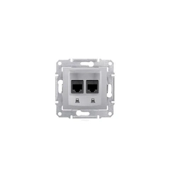 Компьютерная розетка 2-й цвет алюминий SDN4600160