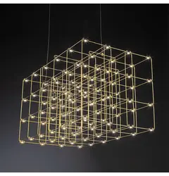 Люстра Linef СТРУКТУРИ TITANIUM MJ199-1200*600*600 Titanium