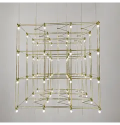 Люстра Linef СТРУКТУРИ TITANIUM MJ200-720*600*600 Titanium