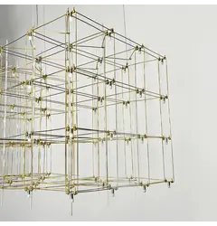 Люстра Linef СТРУКТУРИ TITANIUM MJ200-950*600*600 Titanium