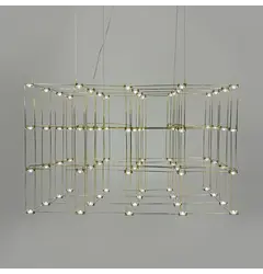 Люстра Linef СТРУКТУРИ TITANIUM MJ199-950*600*600 Titanium
