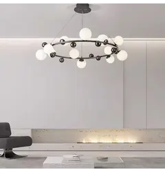 Люстра Linef MJ 295 MJ295/12 BK+WT