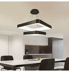 Люстра Linef 1903 SQ MJ312-600+400 BK