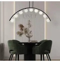 Люстра Linef MJ 80 AB MJ80/9 BK
