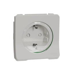 Механизм розетки с ж/к и шторками IP55, белый Mureva Styl Schneider Electric MUR39134