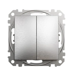 Переключатель 2-кл SE Sedna Elements SDD170108 матовый алюминий