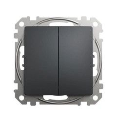 Переключатель 2-кл SE Sedna Design SDD114108 черный