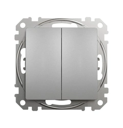 Выключатель 2-кл SE Sedna Design SDD113105 алюминий