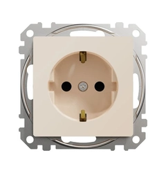 Розетка с ж/к со шторками SE Sedna Design SDD112022 бежевый