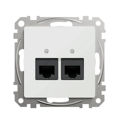 Компьютерная розетка 2-я. RJ45 кат. 5е UTP SE Sedna Design SDD111452 белый