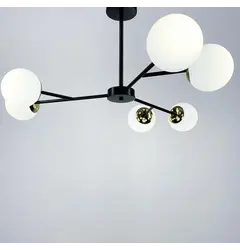 Люстра Linef AOC 6 AOC6/6 BK+GD+WT