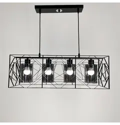Люстра Linef 12120 BK 12120/4 BK+GR