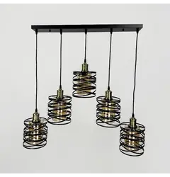 Люстра Linef 12333 12333/5L BK+AM