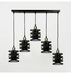 Люстра Linef 12333 12333/5L BK+GR