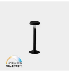 Настільна лампа MOON, D116mm, H350mm, LED 2W, Tunable white (TW): 2200K-5000K, час роботи від батареї близько 6 годин після повного заряду, IP20, сенсорне управління, чорний