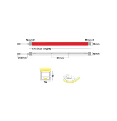Архітектурний неон Nova Luce KEMA 16X16 IP67 VERTICAL BENDING 9540164