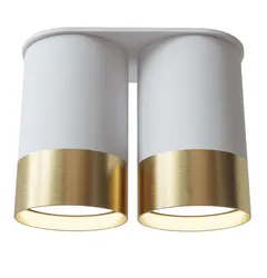 Точечный светильник BP Black/White Gold двойной NEW PikArt, арт. 28003-1