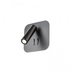 Бра REDO 01-1492 QUDA Black + USB