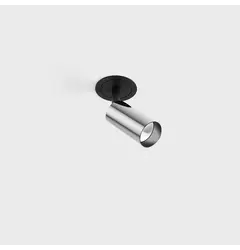 Вбудований стельовий поворотний світильник з рамкою NANO TUB S TRIM, D30мм, H60мм, CREE LED 4.5W, 491Lm, 3000K, 50°, CRI>90, 500mA, IP20, чорний/хром