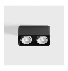 Накладний світильник LTX BOX 2 LED 2x10W, 3000K (02.8040.20.830.BK/WH)