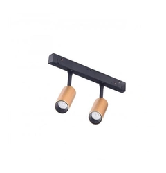 Магнитный трековый светильник AZzardo NIKKI 2 TRACK MAGNETIC 2x3W 3000K GO/BK AZ4594