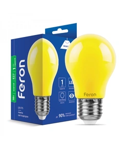 Светодиодная лампа Feron LB-375 3Вт E27 желтая | 25921