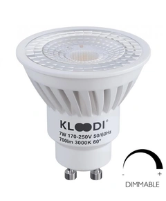 Лампа LED GU10 7W 3000K 700Lm DIM KLOODI KDGU10-7WSMD 3K 60D DIM