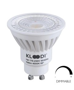 Лампа LED GU10 7W 4000K 700Lm DIM KLOODI KDGU10-7WSMD 4K 60D DIM